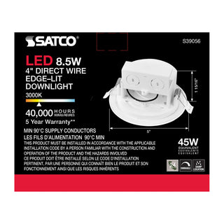 8.5WLED/DW/EL/4/30K/120V