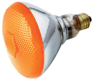 Incandescent Reflector Bulb: 100W;  BR38;  ;  Amber;  120V;  E26 Medium Base
