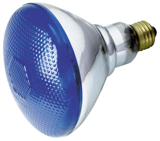 Incandescent Reflector Bulb: 100W;  BR38;  ;  Blue;  120V;  E26 Medium Base