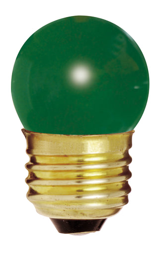 Incandescent Sign Bulb: 7.5W;  S11;  ;  Ceramic Green;  120V;  E26 Medium Base