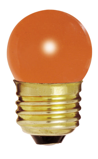 Incandescent Sign Bulb: 7.5W;  S11;  ;  Ceramic Orange;  120V;  E26 Medium Base
