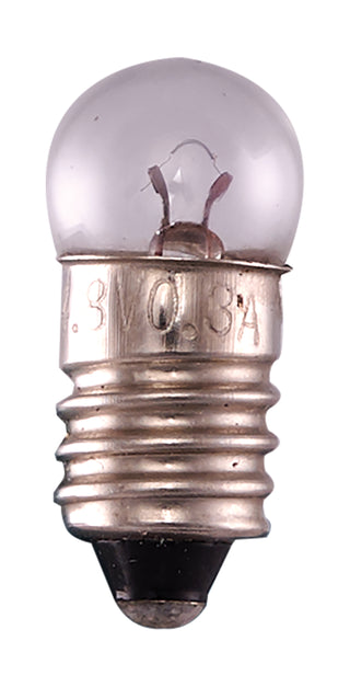 Incandescent Miniature Bulb: 1.44W;  G3.5;  ;  Clear;  4.8V;  E10 Miniature Screw Base