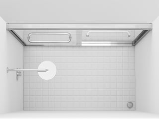 Semi-frameless shower door 60 x 72 in Polished Chrome