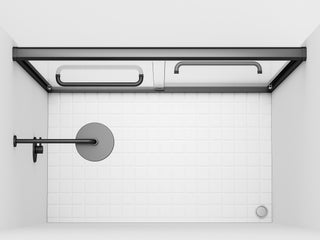 Semi-frameless shower door 60 x 72 in Brushed Nickel