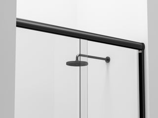 Semi-frameless shower door 60 x 72 in Brushed Nickel