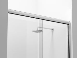 Semi-frameless shower door 60 x 72 in Matte Black
