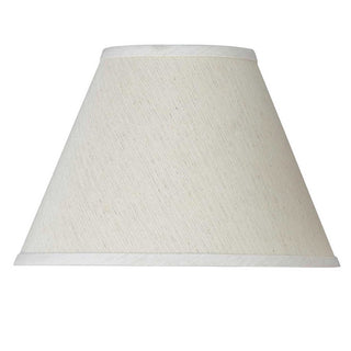 Round Hardback Linen Shade - Off White