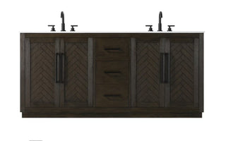 72 inch Bath Vanity in Chocolate Oak