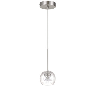 Ithaca Dimmable LED Mini Pendant With Clear Bubbled Glass