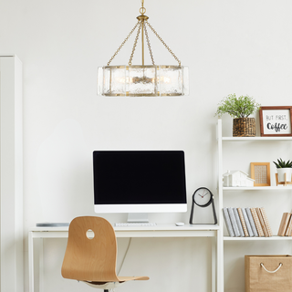 Genry 5-Light Pendant in Warm Brass