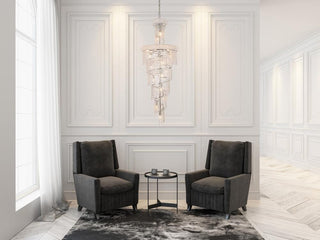 Spiral 22 light Chrome Chandelier Clear Royal Cut Crystal