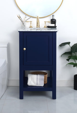 19 inch Single bathroom vanity in Blue