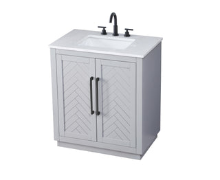 30 inch Single Bathroom Vanity in Grey