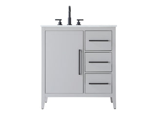32 Inch Single Bathroom Vanity In Grey