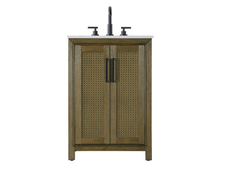 24 Inch Single Bathroom Vanity In Hazel Oak