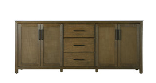 84 Inch Double Bathroom Vanity In Hazel Oak
