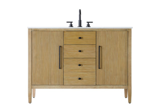 48 inch Single Bathroom Vanity in Linen Oak