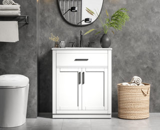 Alden 30 inch Single Bathroom Vanity in White