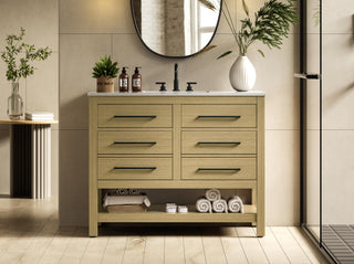 42  inch Single Bathroom Vanity in Honey Brown