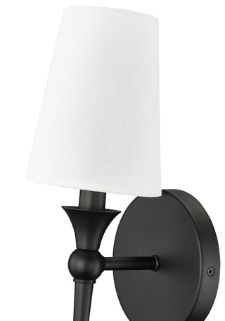 1-Light Wall Sconce Matte Black