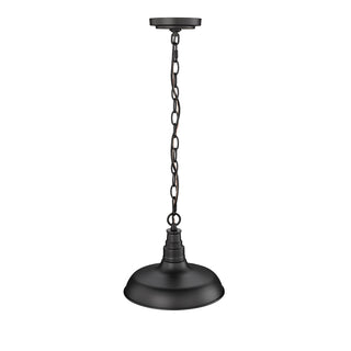 1-Light Outdoor Hanging Lantern Powder Coated Black
