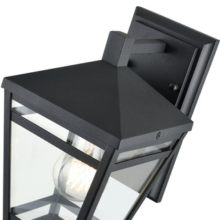Seager 1-Light Outdoor Wall Sconce Textured Black
