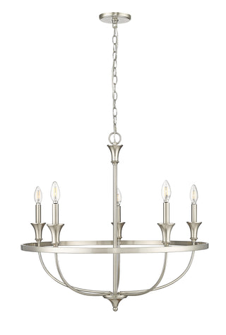Emery 5-Light Chandelier Ceiling Light Brushed Nickel