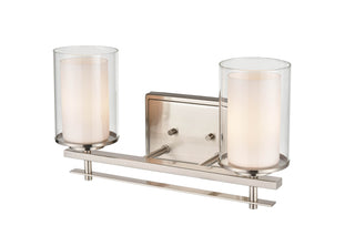 Huderson 2-Light Vanity Brushed Nickel