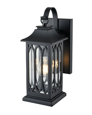 Mallorey 1-Light Outdoor Wall Sconce Powder Coated Black
