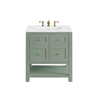 30 Inch Breckenridge Freestanding Vanity in Smokey Celadon / Ethereal Noctis Top