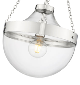 Clarra 1-Light Pendant Light Polished Nickel