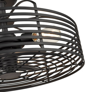 3-Light Ceiling Fan Light Matte Black