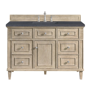 48 Inch Lorelai Freestanding Vanity in Whitewashed Oak / Charcoal Soapstone Top