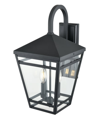 Seager 2-Light Outdoor Wall Sconce Textured Black