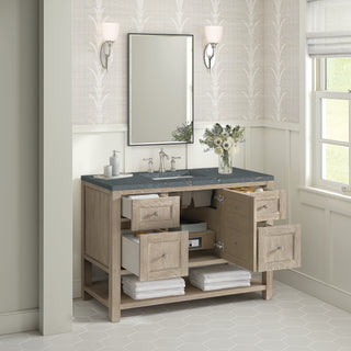 48 Inch Breckenridge Freestanding Vanity in Whitewashed Oak / Parisien Bleu Top