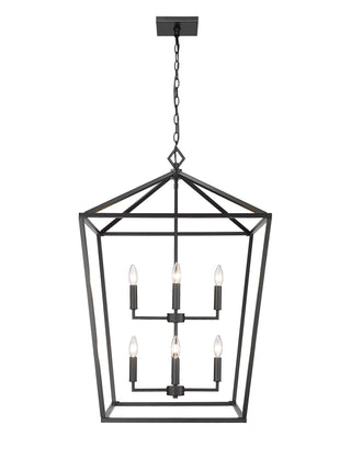8-Light Pendant light Matte Black