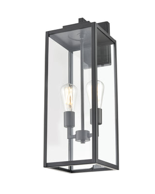2-Light Outdoor Wall Sconce - Powder Coated Black