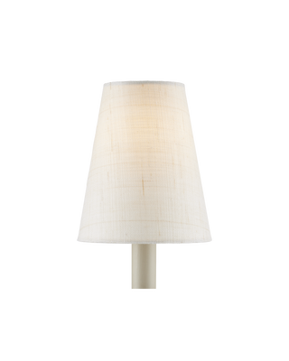 Ivory Fine Grasscloth Tapered Chandelier Shade