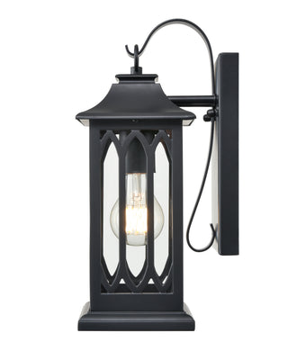 Mallorey 1-Light Outdoor Wall Sconce Powder Coated Black