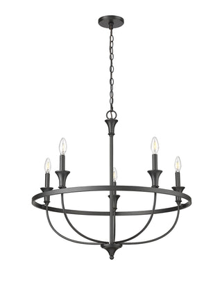 Emery 5-Light Chandelier Ceiling Light Matte Black