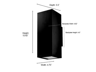 Vegas 2-Light Outdoor Wall Sconce Powder Coated Black