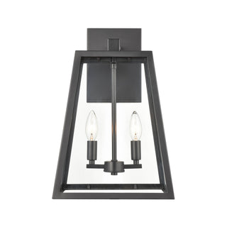 Grant 2-Light Outdoor Wall Sconce Powder Coated Black