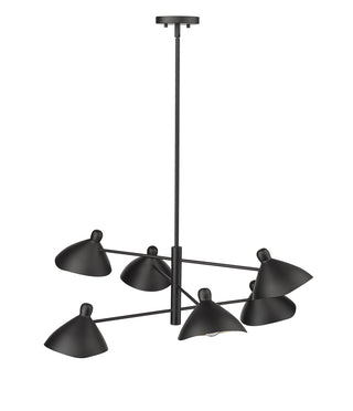 Warhol 6-Light Chandelier Ceiling Light Matte Black