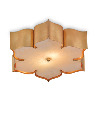 Grand Lotus Gold Flush Mount