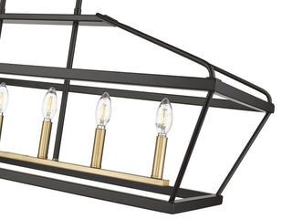 Surrey 6-Light Chandelier Ceiling Light Matte Black / Vintage Brass