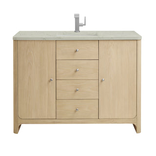 48 Inch Gracyn Freestanding Vanity in Coastal Driftwood / Victorian Silver Top