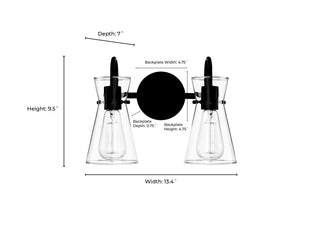 Camellia 2-Light Vanity Brushed Nickel