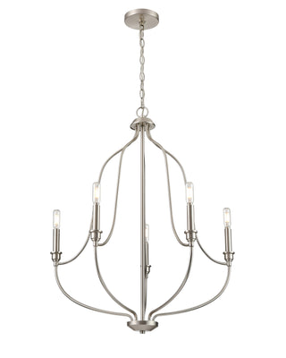 Senoia 5-Light Chandelier Ceiling Light Brushed Nickel