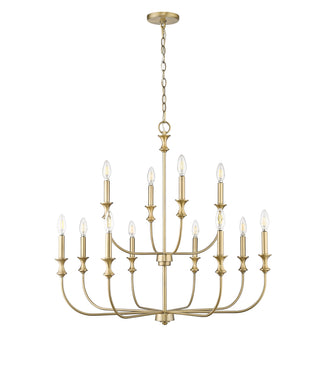 Savanne 12-Light Chandelier Ceiling Light Vintage Brass