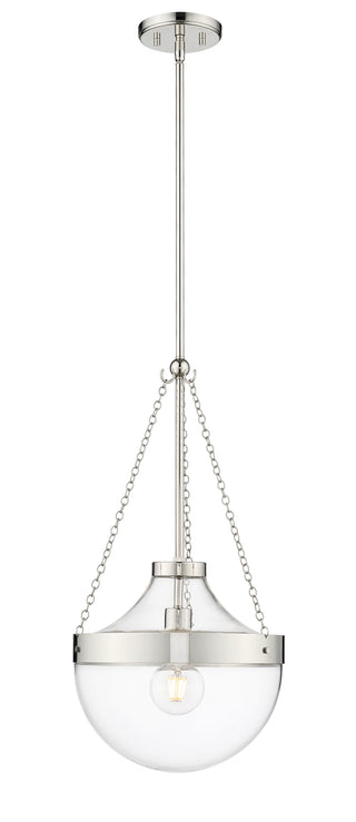 Clarra 1-Light Pendant Light Polished Nickel
